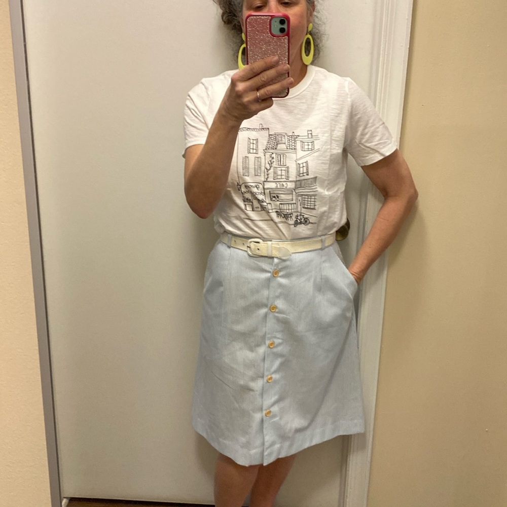 Vintage stripes skirt with under shorts